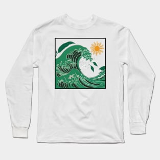 GREEN WAVE Long Sleeve T-Shirt